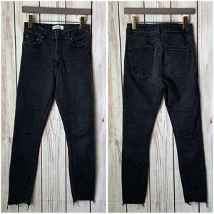 ZARA Premium denim collection Skinny Black denim jeans pants Women size 6